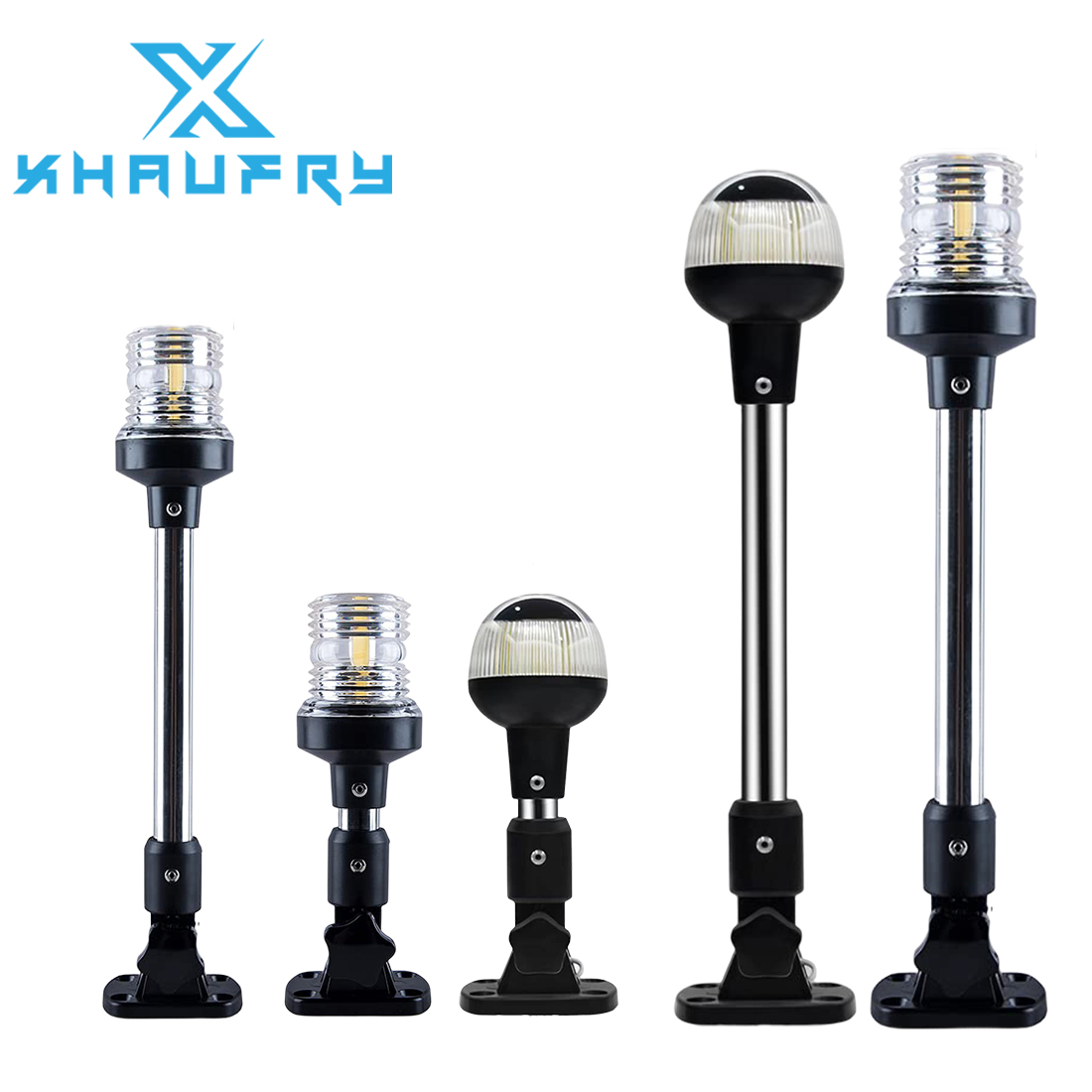 新しい折りたたみ式360度LEDボートナビゲーションライト、 - Fish Finder Mount のレビューと価格