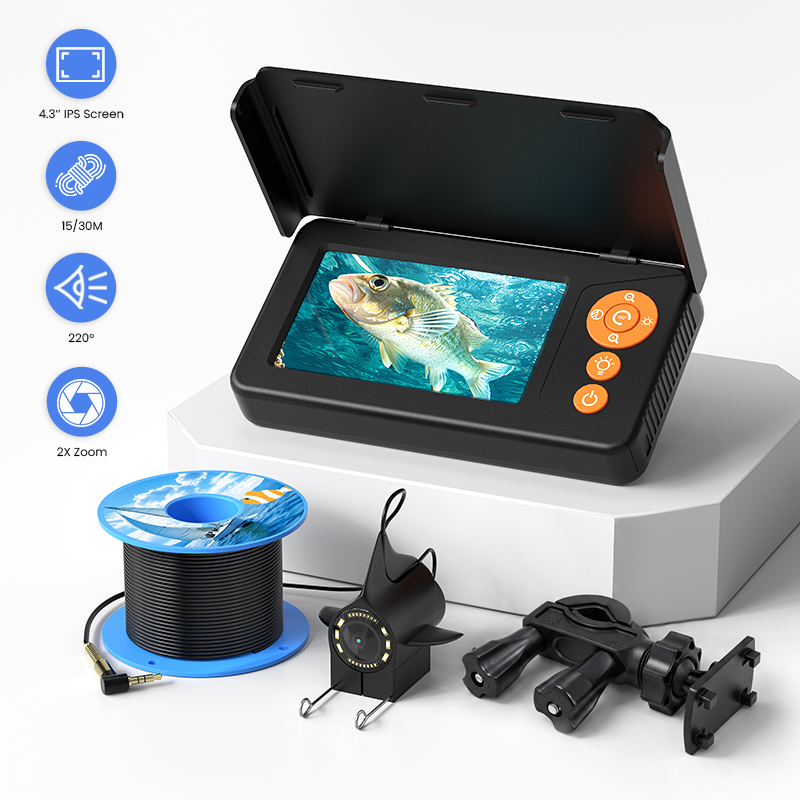 水中釣り用カメラ。4.3インチ画面、携帯可能。夜間撮影機能付 - Fish Finder Cable のレビューと価格